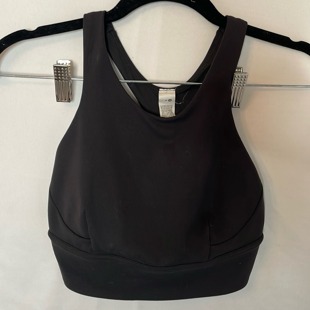Lululemon sports‎ bra black Razorback size 4 bra insert